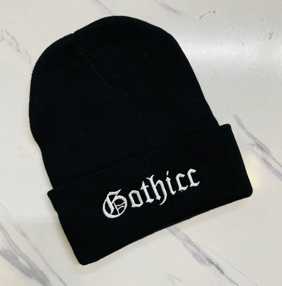 Vegan Beanie - Gothicc - READY TO SHIP
