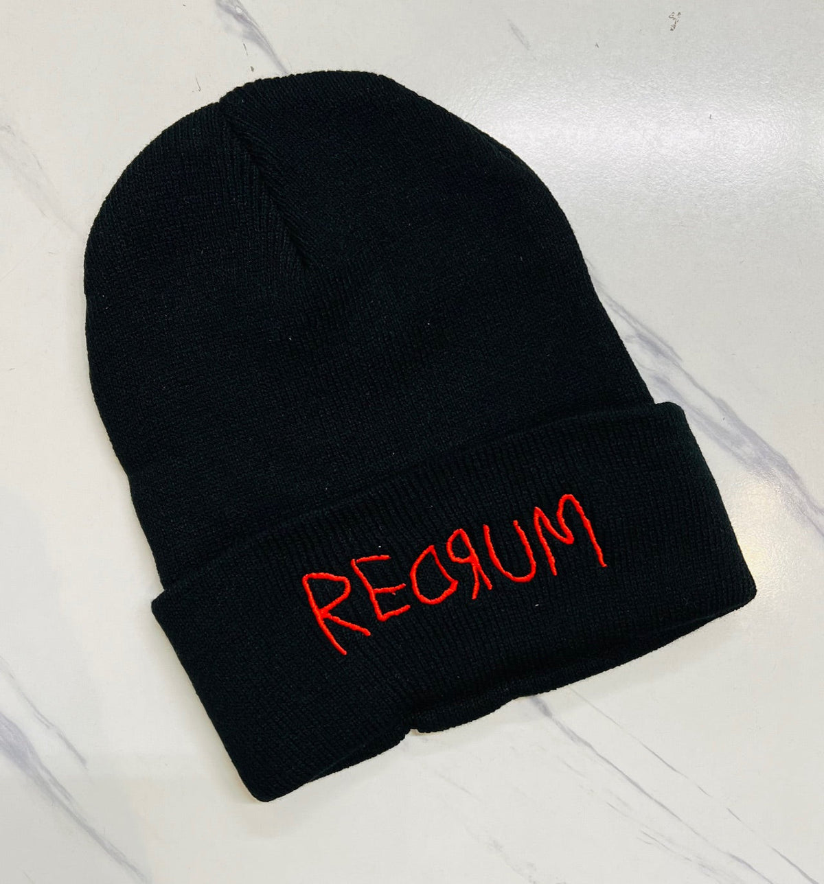 Vegan Beanie - Redrum - READY TO SHIP