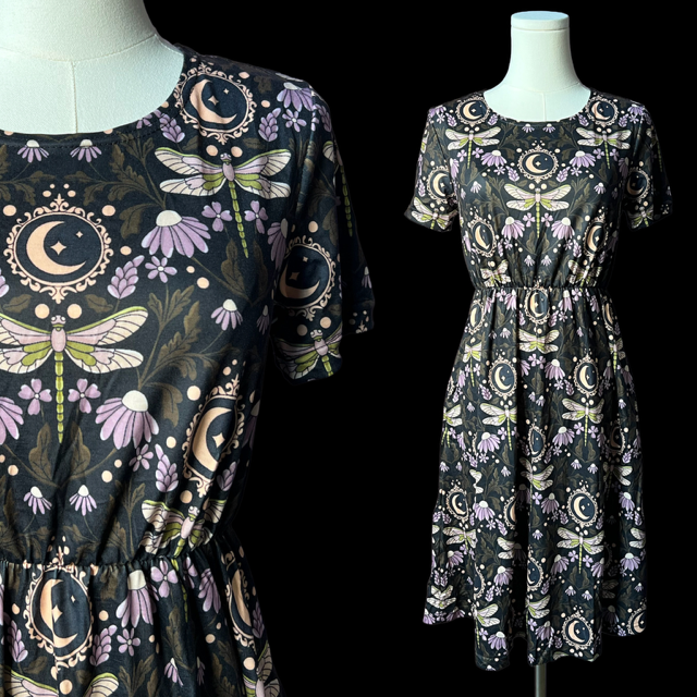 T-shirt Dress - Floral Dragonflies