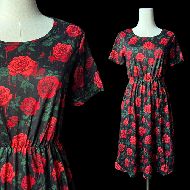 T-shirt Dress - Bloody Roses