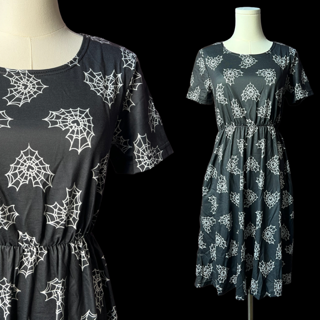 T-shirt Dress - Spider Web Hearts