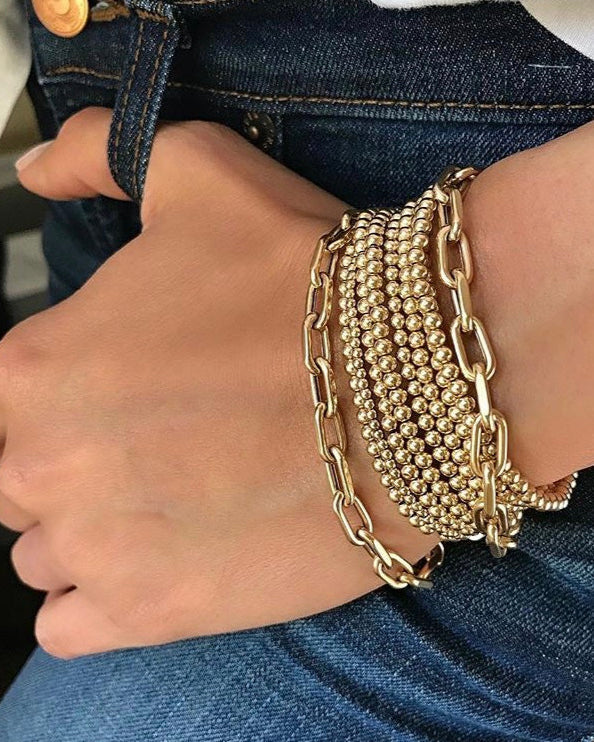 14k Gold Extra Large Open Link Chain Bracelet