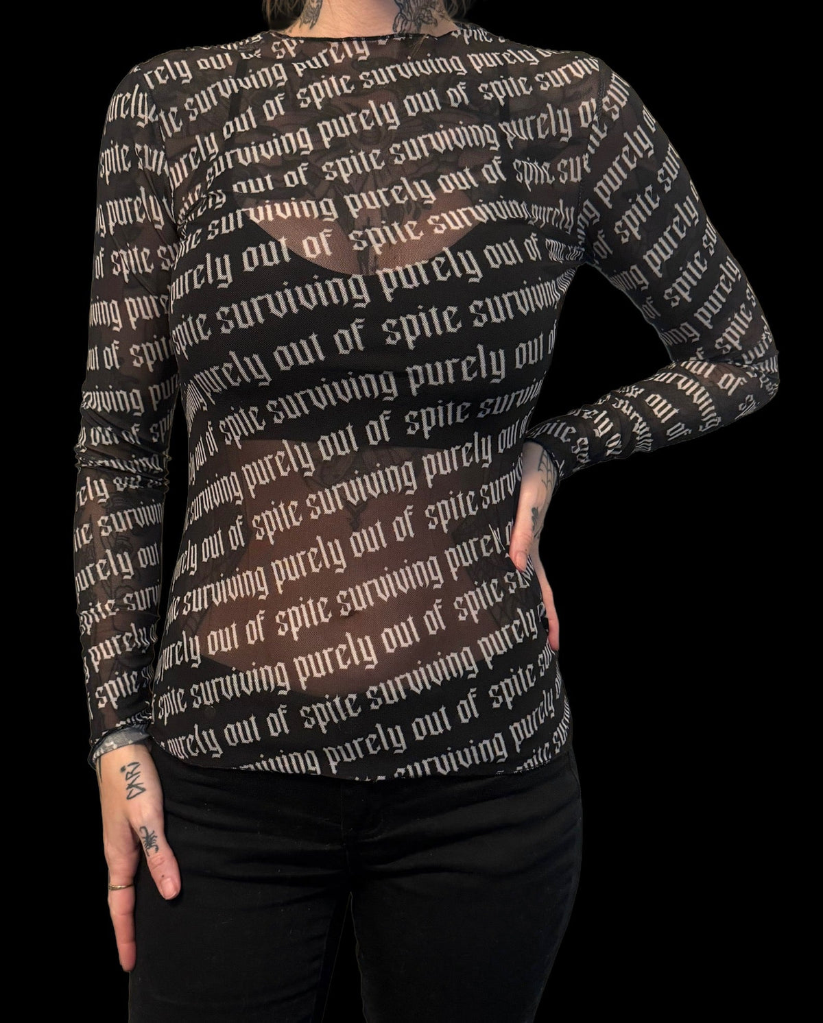 Sheer Mesh Top - surviving purely out of spite