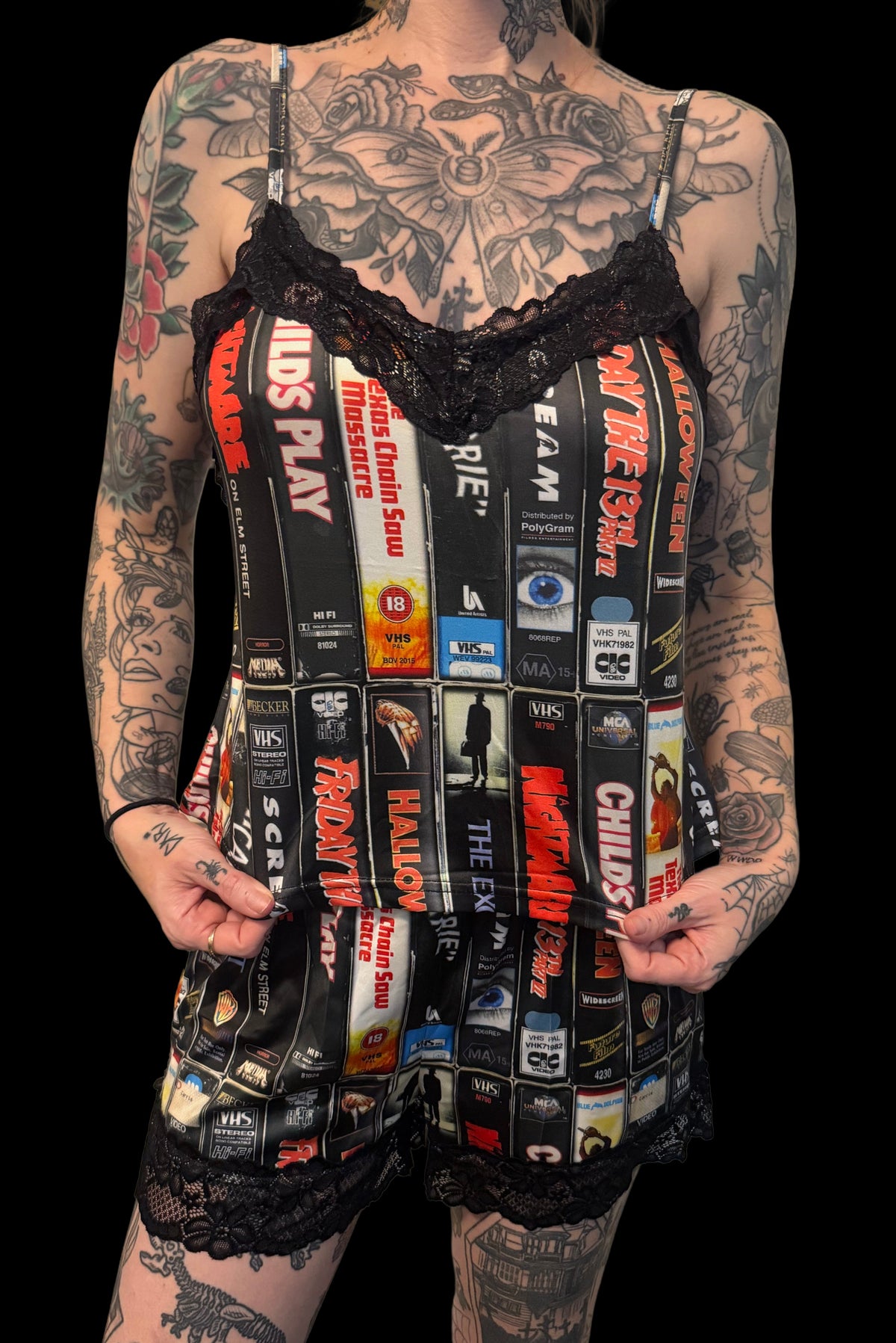 Lace Cami Pajama 2 piece Set - Horror Movies