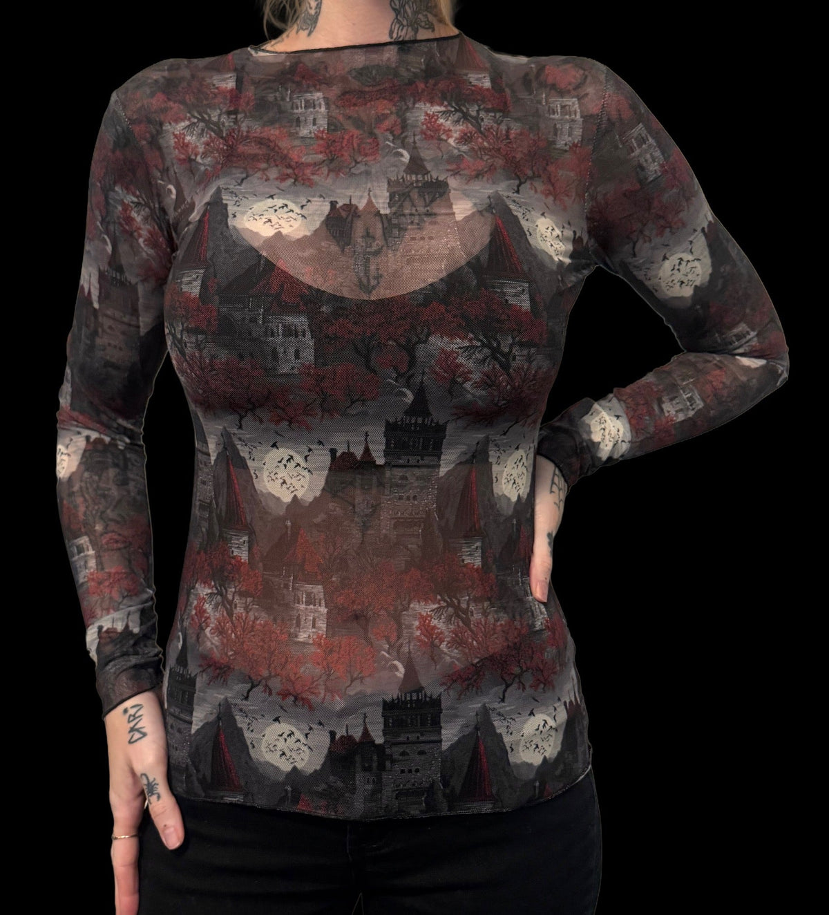 Sheer Mesh Top - Dracula's Castle
