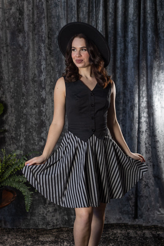 Matilda - Classic Dark Academia Dress - READY TO SHIP