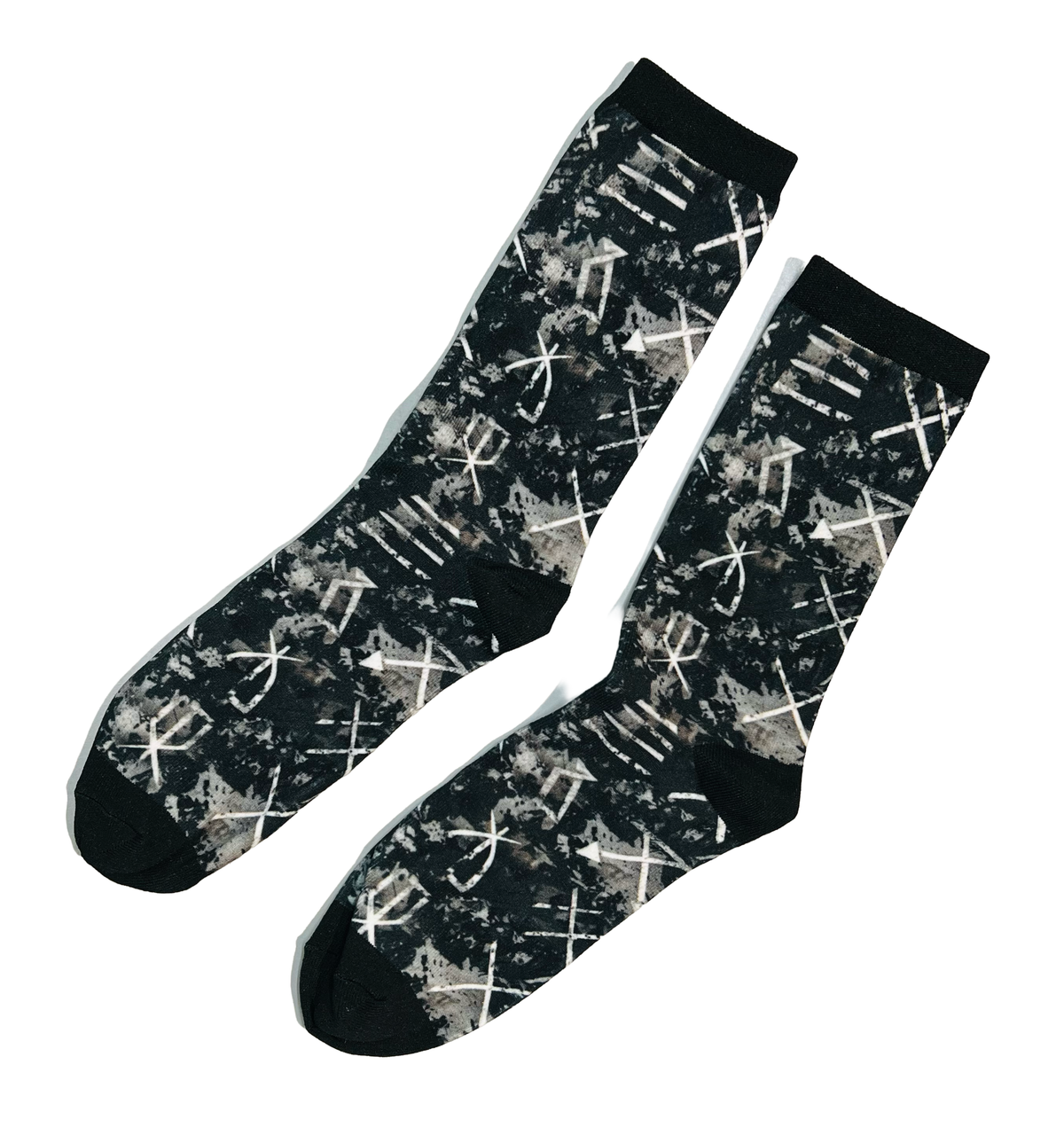 Novelty Socks - Distressed Runes