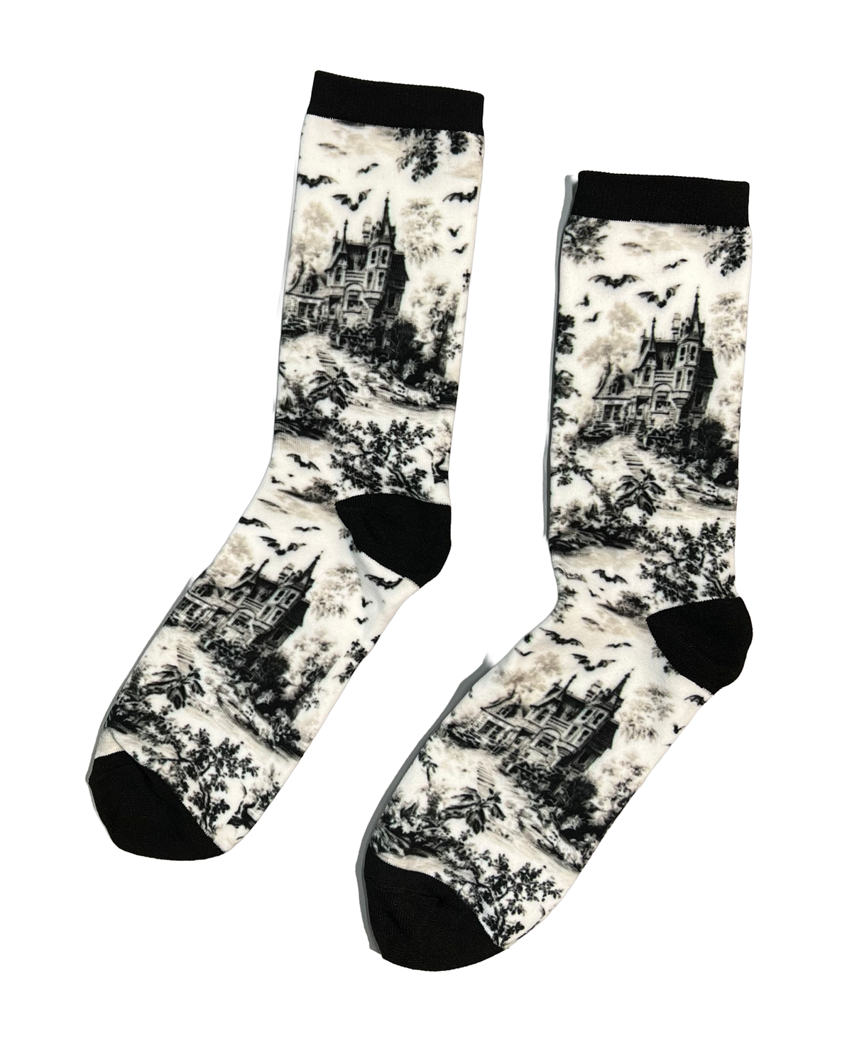 Novelty Socks - Haunted House Toile de Jouy