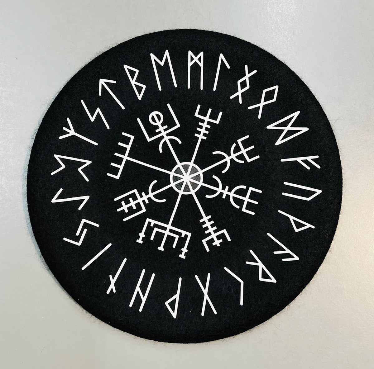 Vegan Beret - Black - Viking Runes