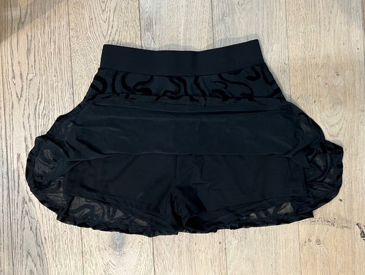 The Morbid Mini Skort - SNAKES - Flocked Snake Skirt with Built In Shorts - Ready to Ship