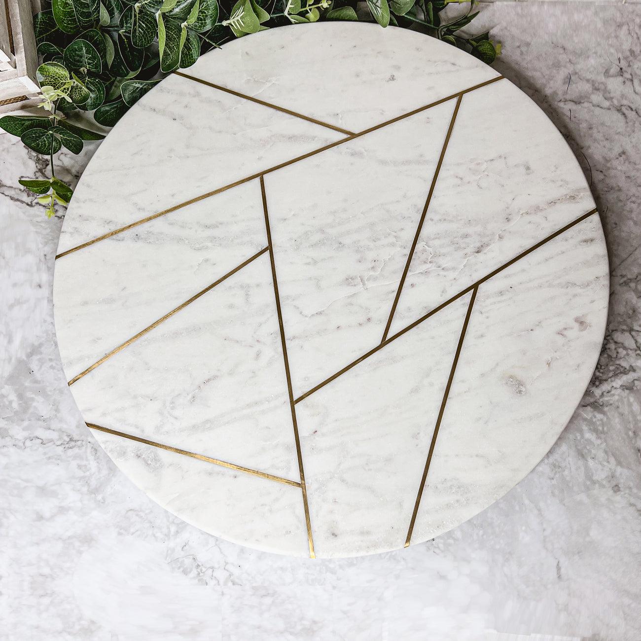 Marble & Gold Lazy Susan