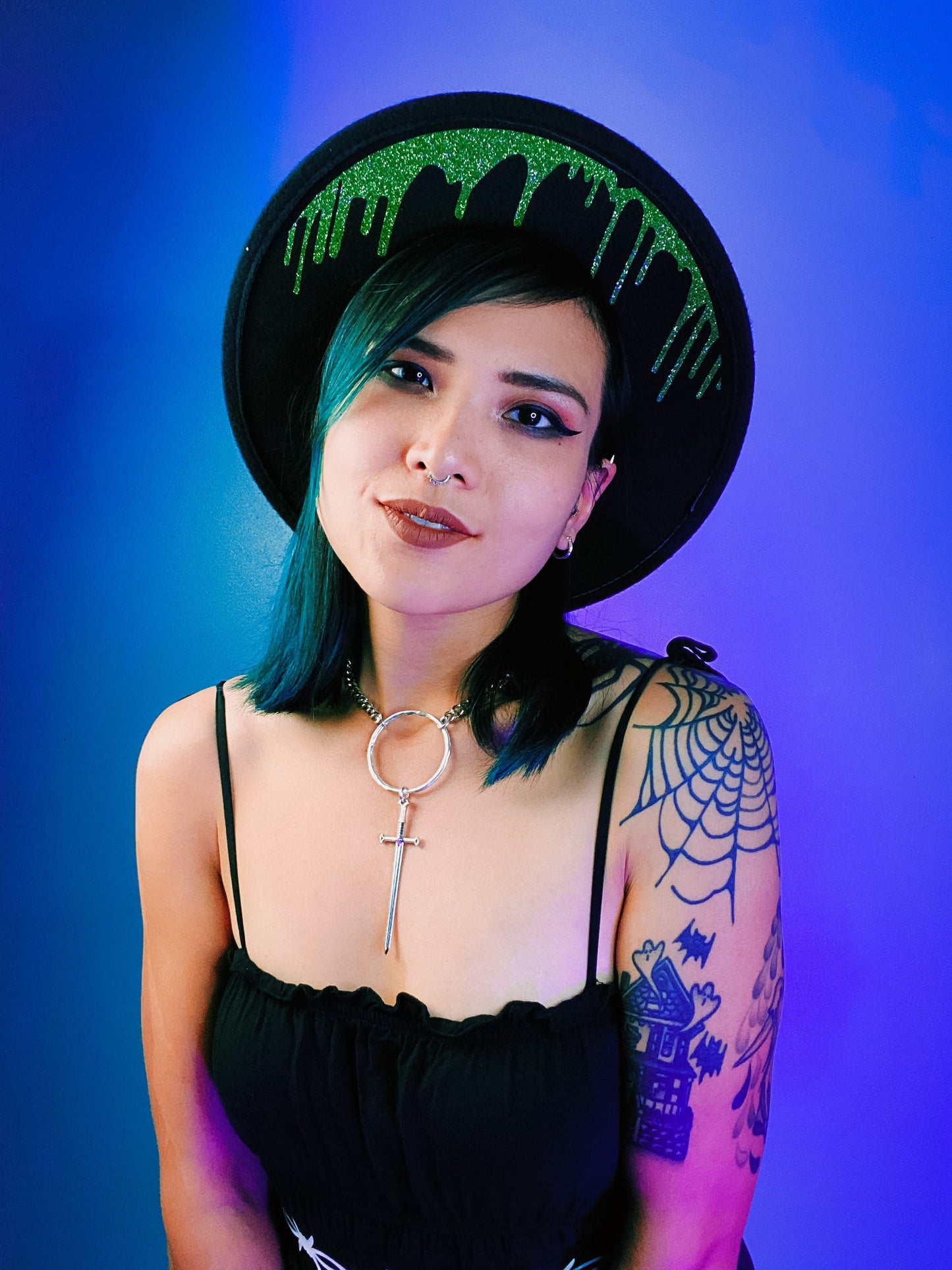 Vegan Felt Hat - Dripping Slime