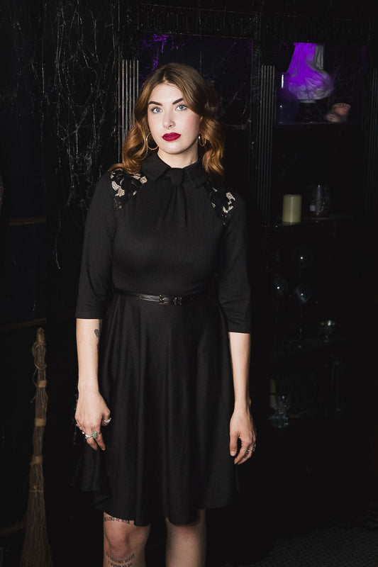 Shelley - Faux Tie Fit and Flare Dress