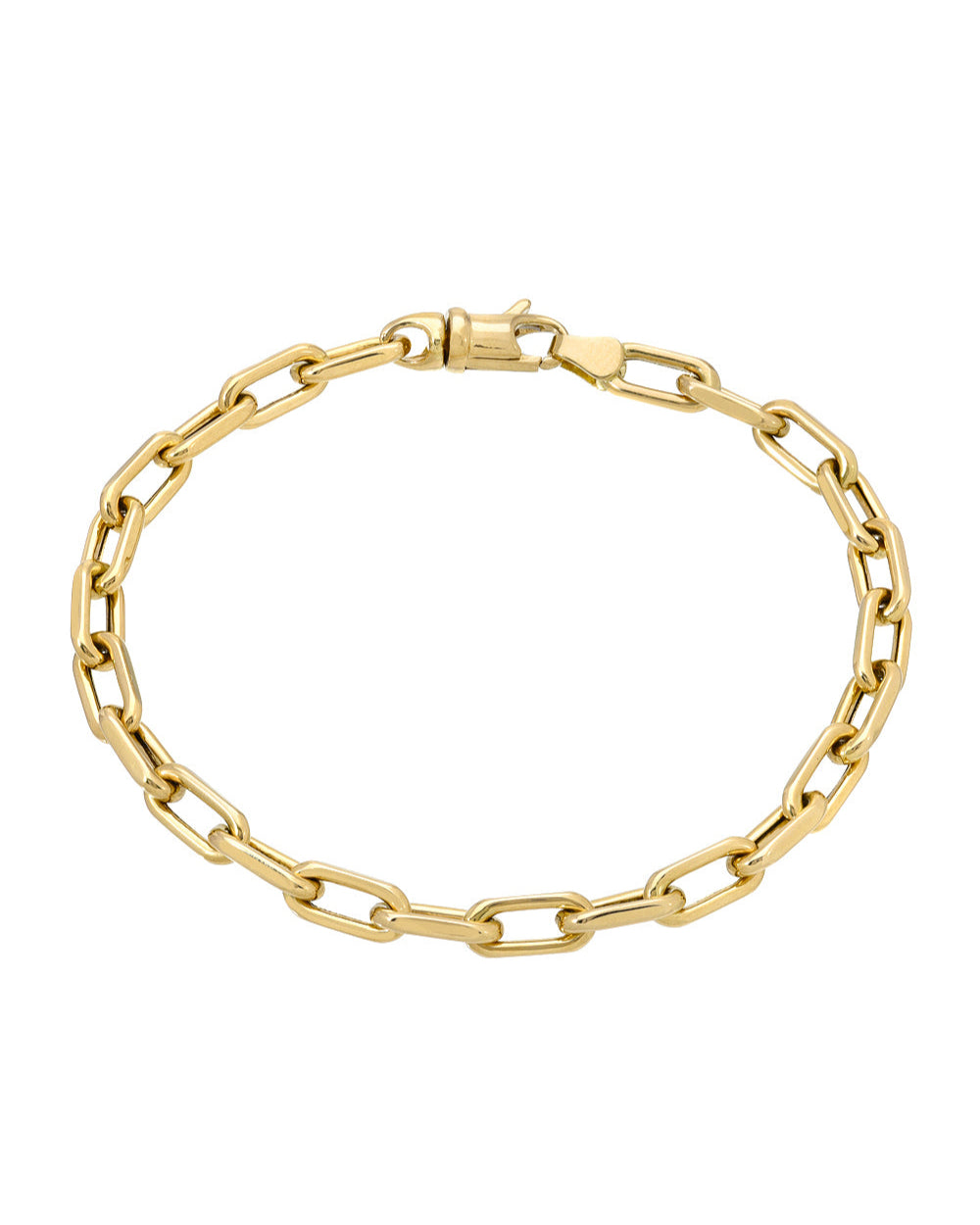 14k Gold Large Open Link Chain Bracelet