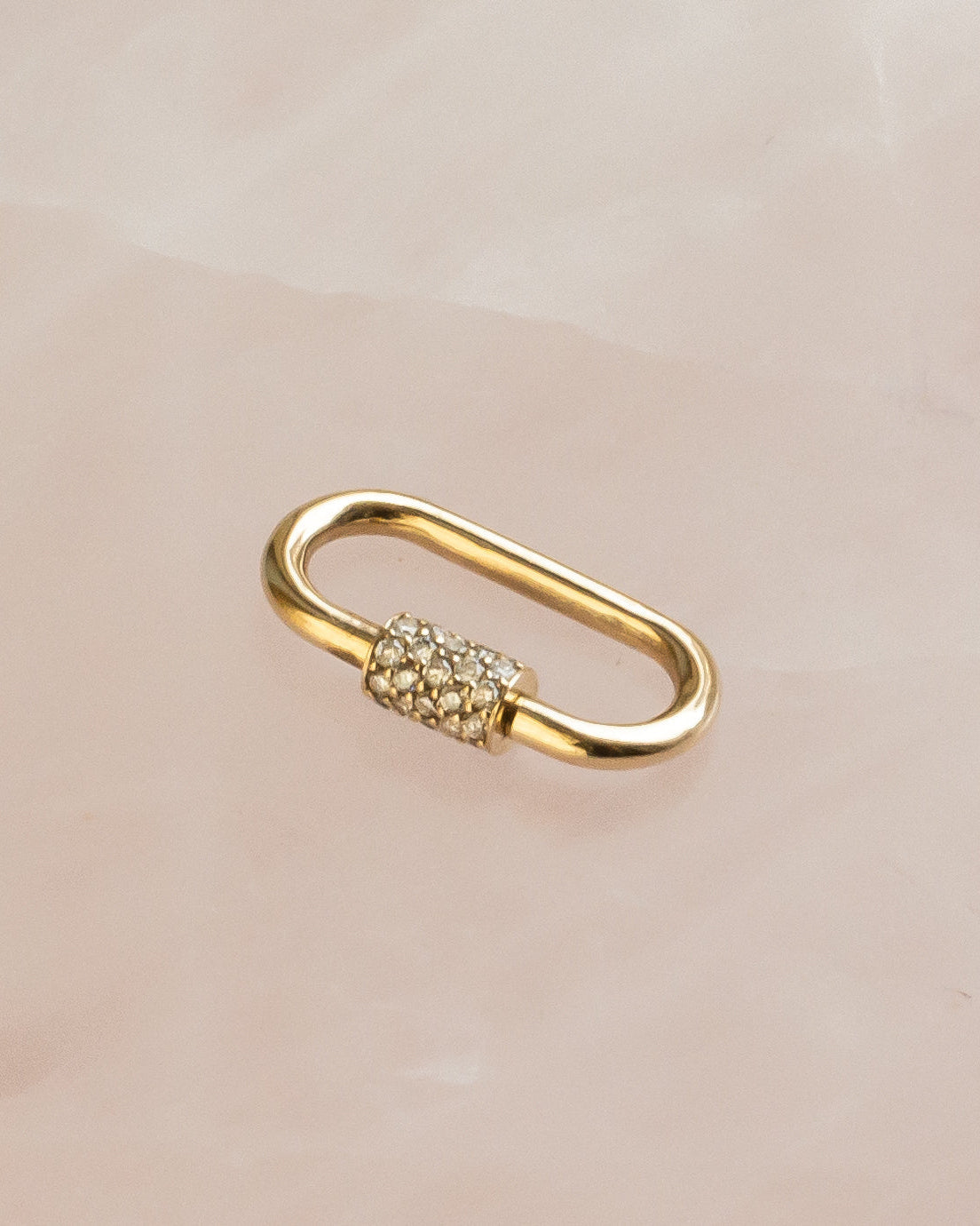 14k Gold Gemstone Carabiner
