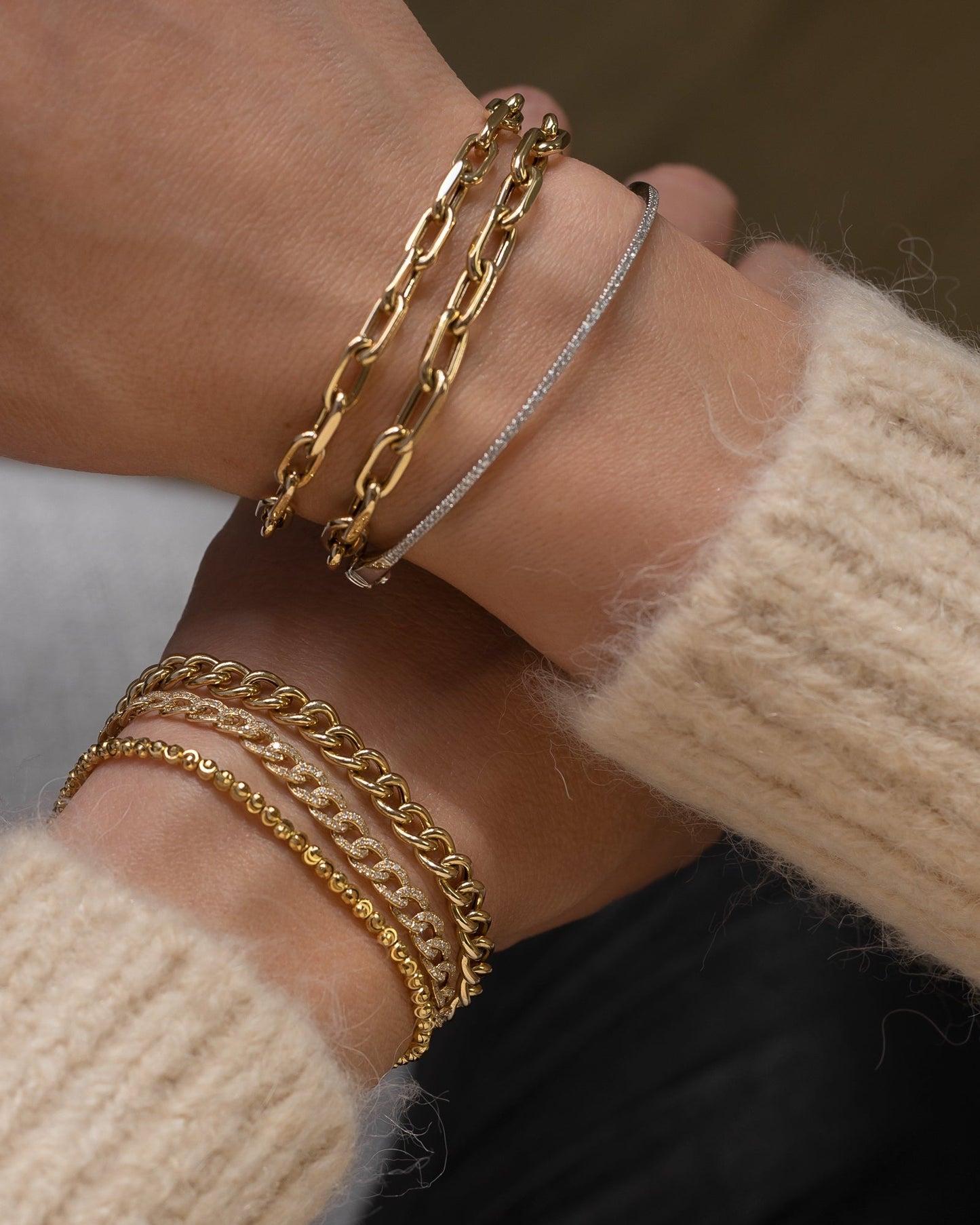 14k Gold Extra Large Open Link Chain Bracelet