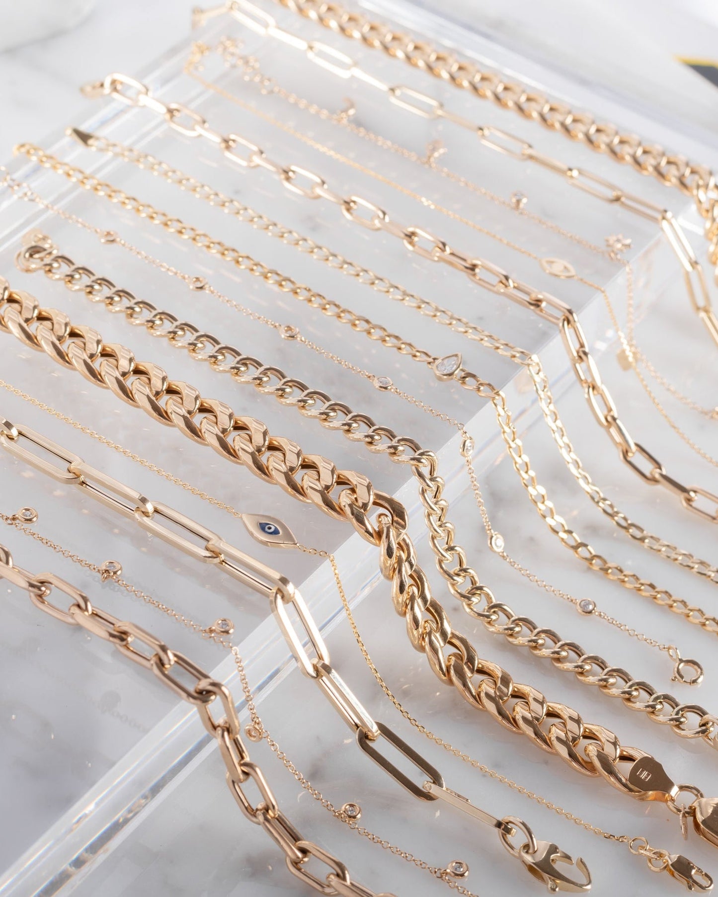 14k Gold Extra Large Open Link Chain Bracelet