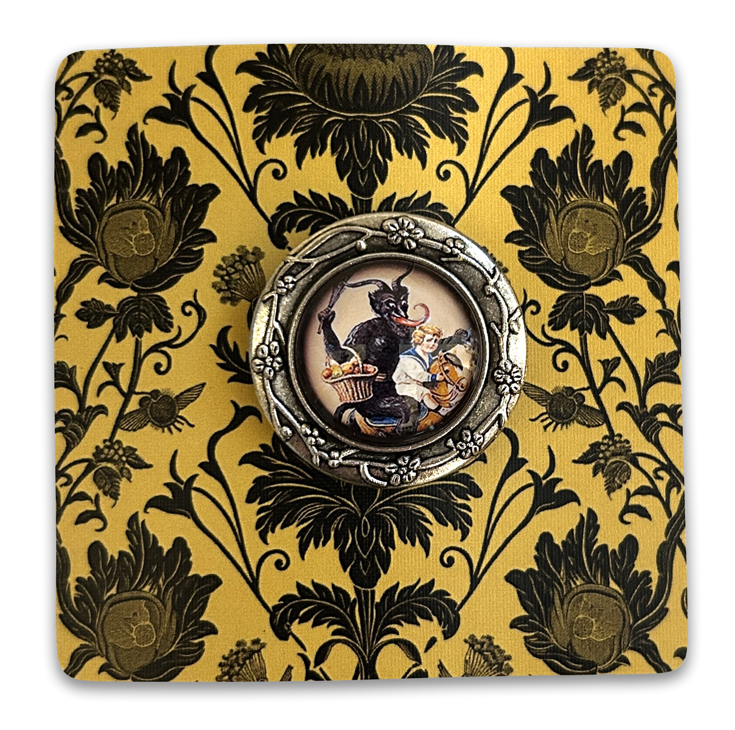 Vintage Cameo Style Krampus Brooch