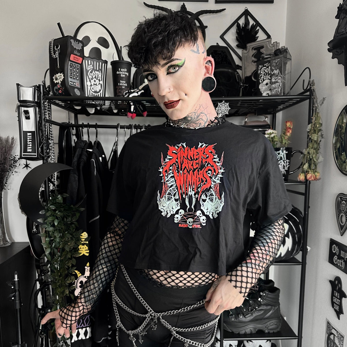Sinners Are Winners Crop Top