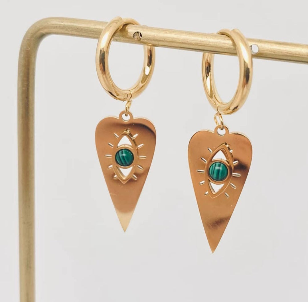 Gilded Planchette Huggie Earrings