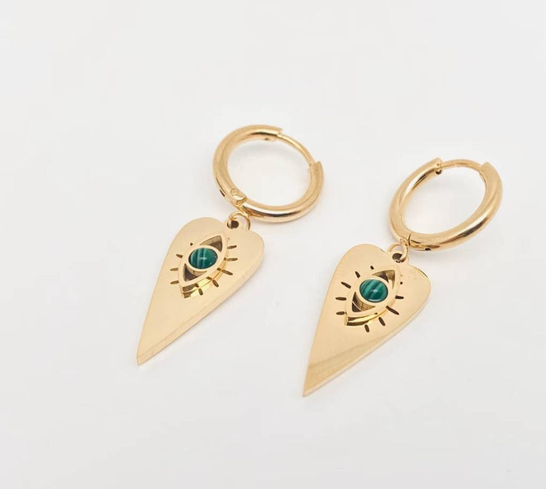 Gilded Planchette Huggie Earrings