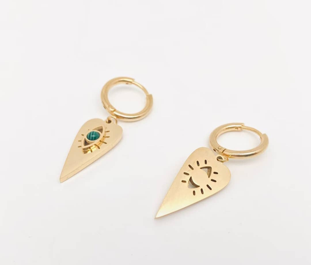 Gilded Planchette Huggie Earrings