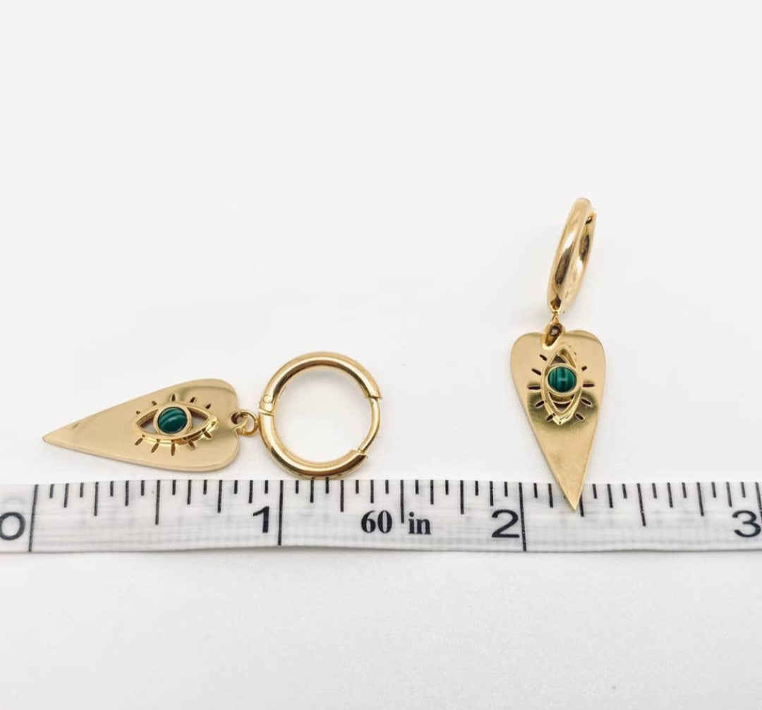 Gilded Planchette Huggie Earrings