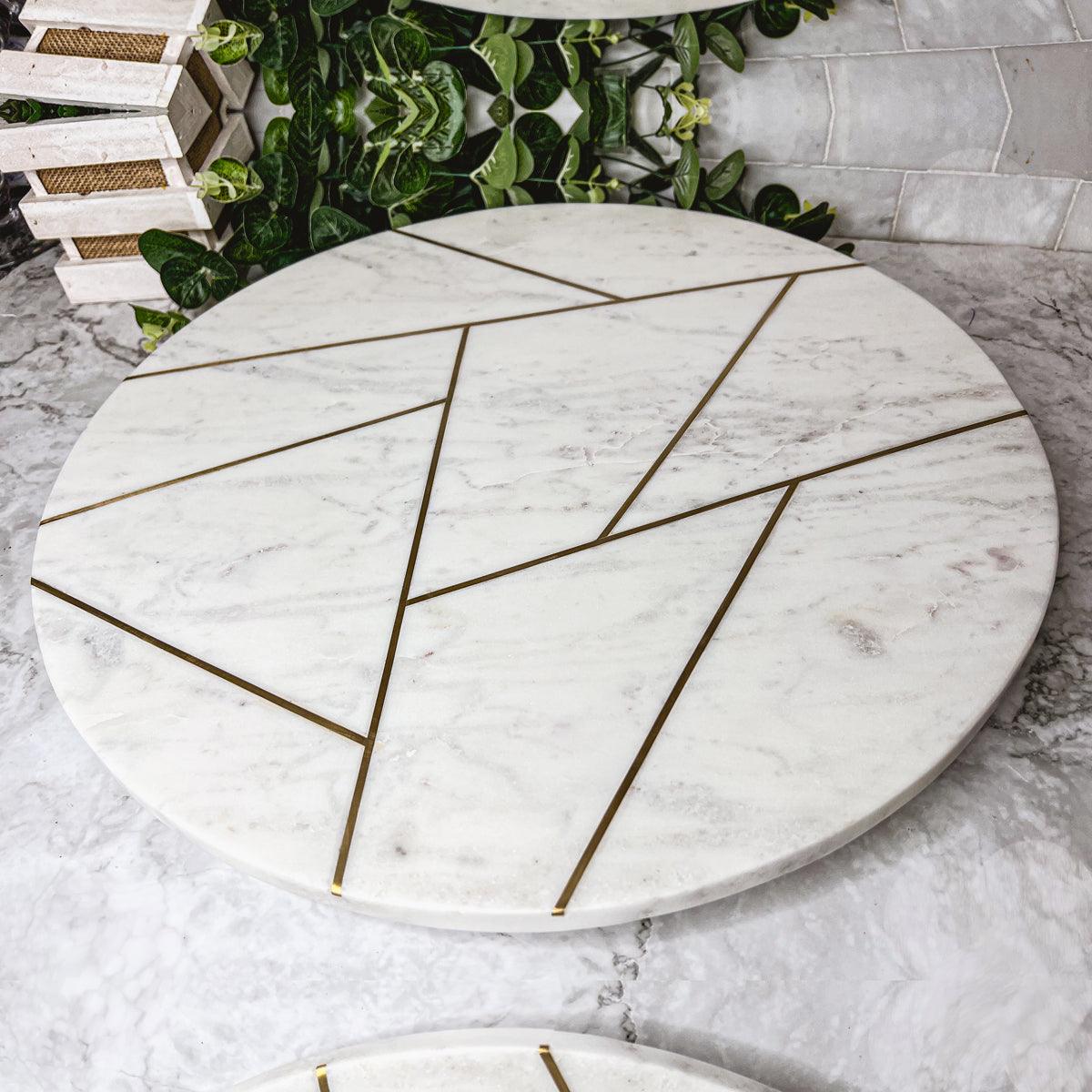 Marble & Gold Lazy Susan