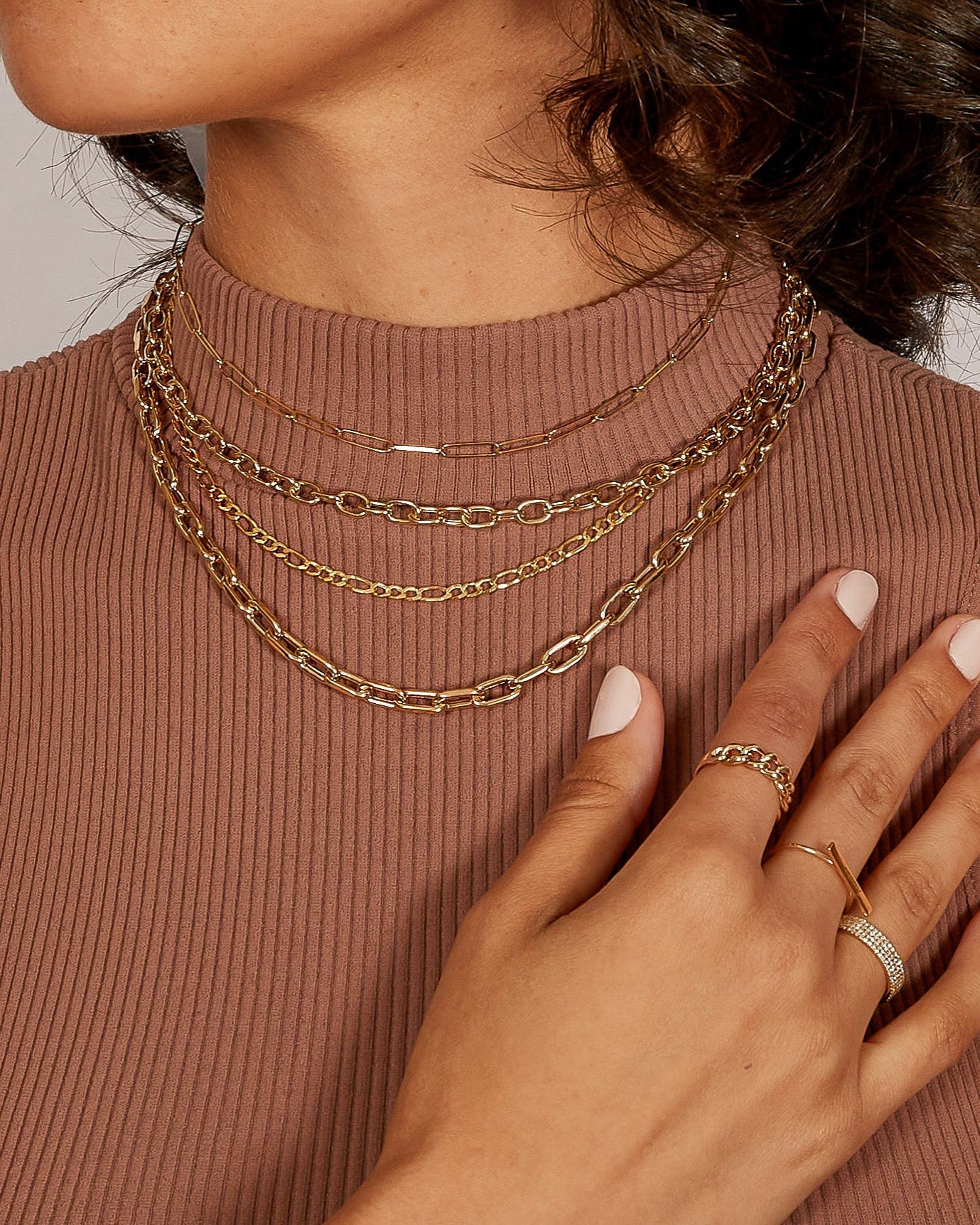 14k Gold Extra Large Open Link Chain Necklace