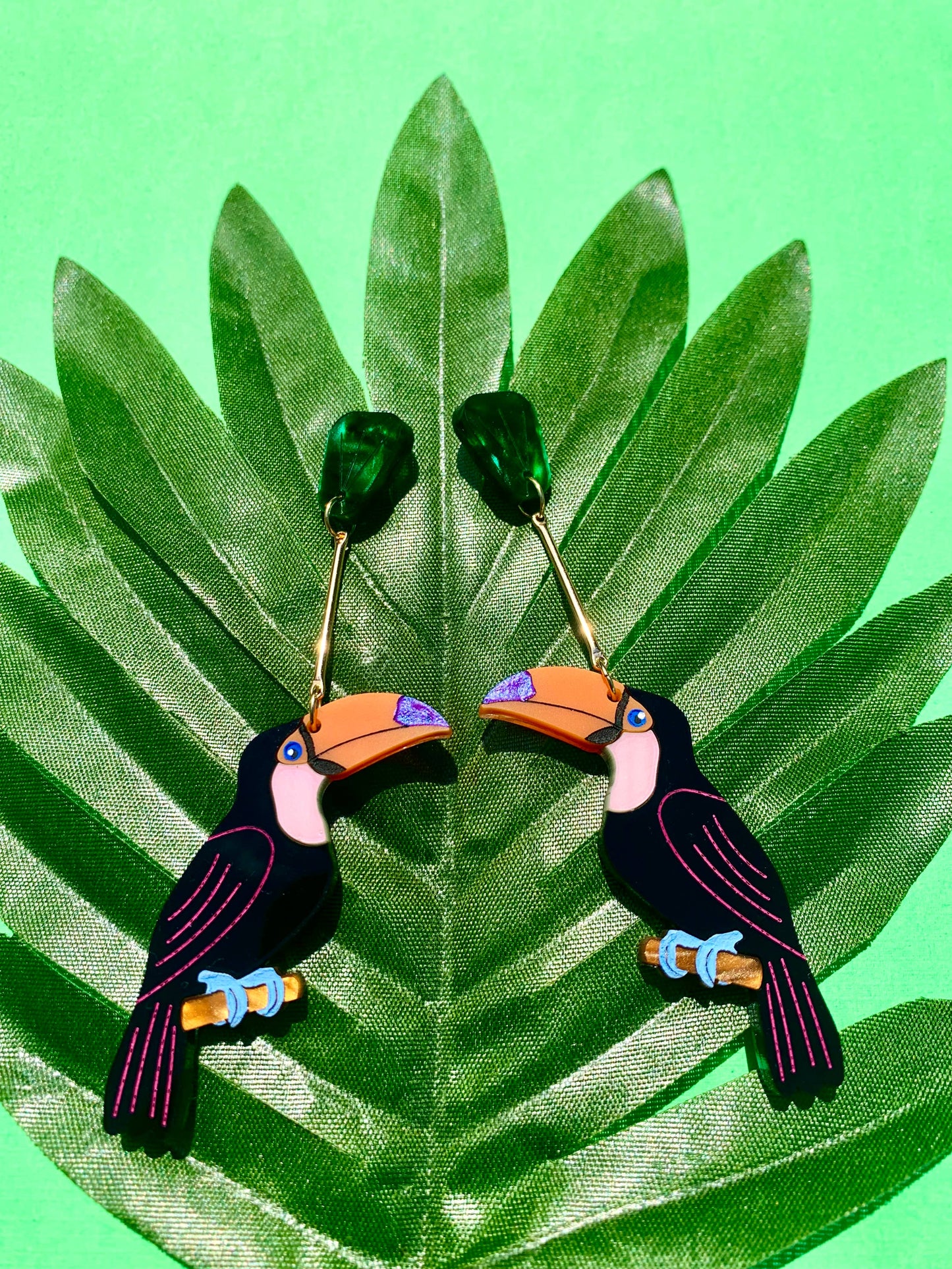 Toucans Acrylic Earrings