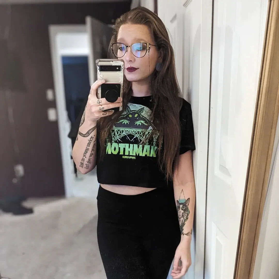 Mothman Retro Crop Top