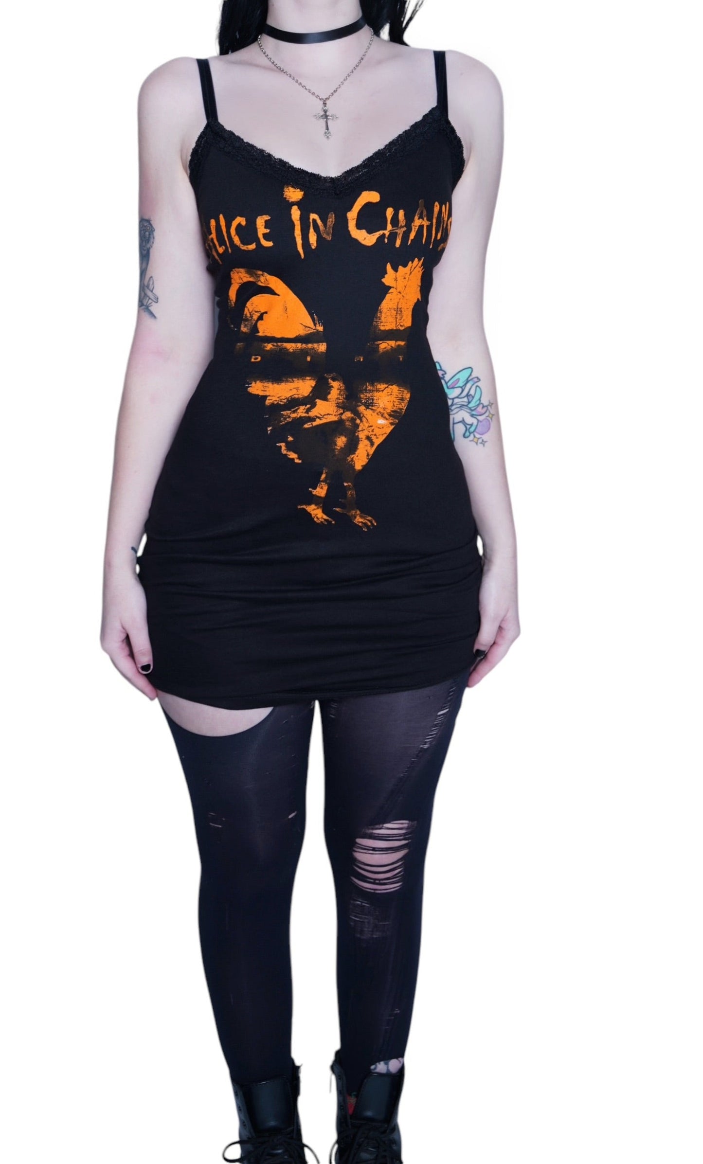 Alice in Chains (Rooster) Lace Strap Dress
