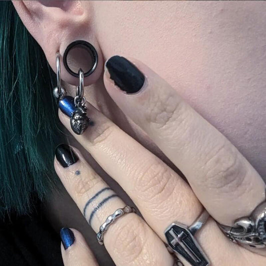 Anatomical Heart Organ Stainless Steel Earrings