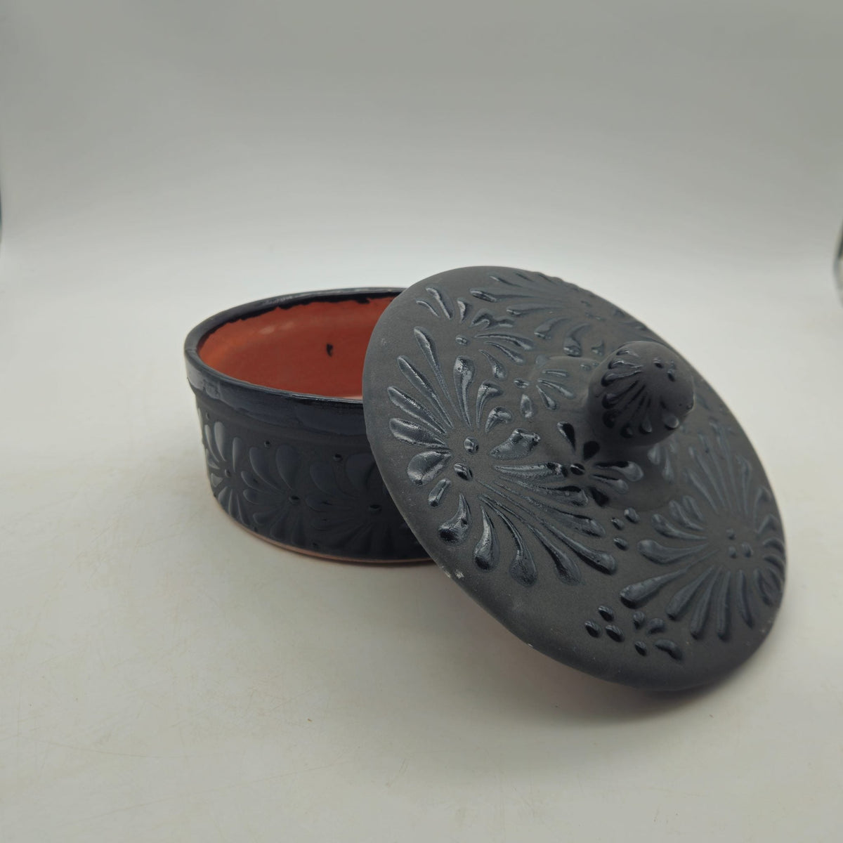 Black Talavera Tortilla Keeper | Handmade Ceramic Warmer