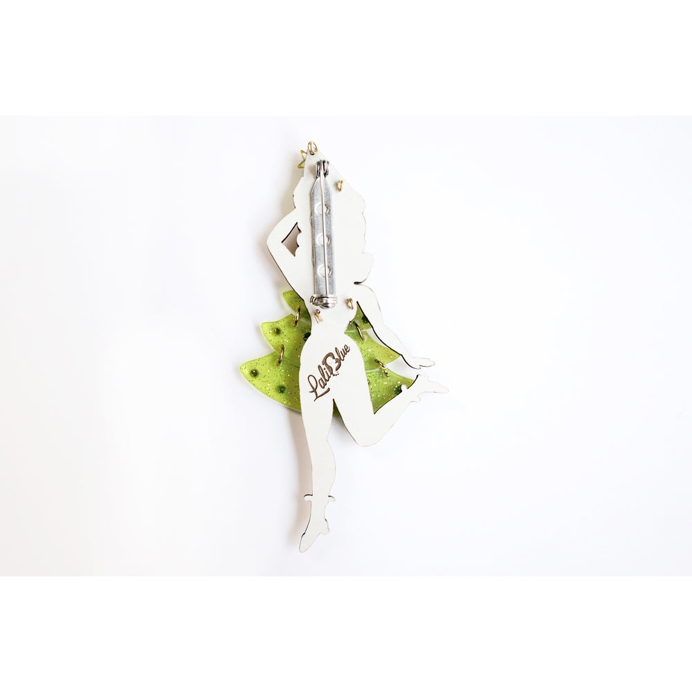 Christmas Tree Girl Brooch by Laliblue