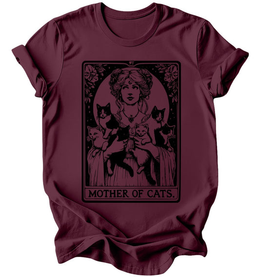 Mother of Cats Tarot - Burgundy or Emerald T-Shirt