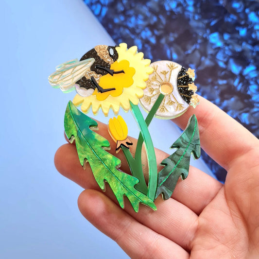 Dandelion Brooch by Cherryloco