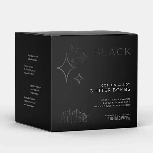 Black Cotton Candy Drink Glitter Bombs