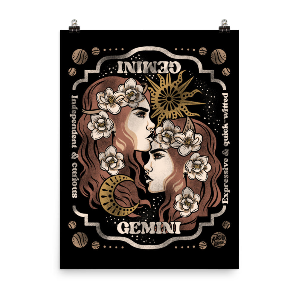 Gemini Zodiac Poster