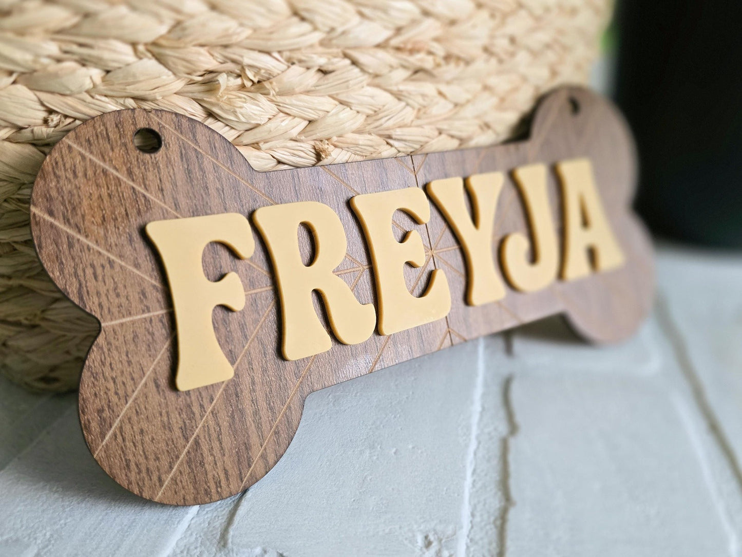 Personalized Dog Bone Crate Name Sign