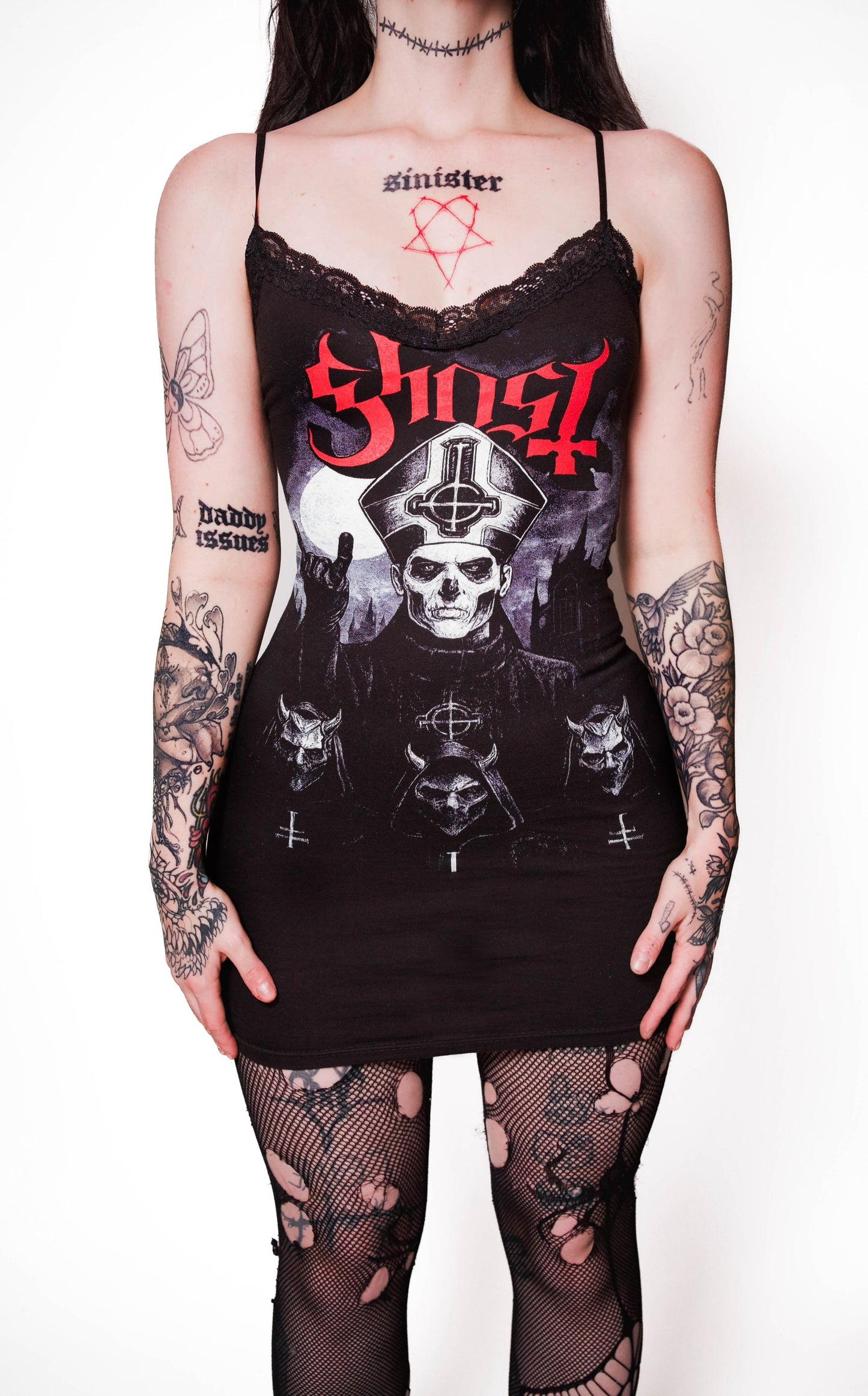 Ghost Lace Strap Dress