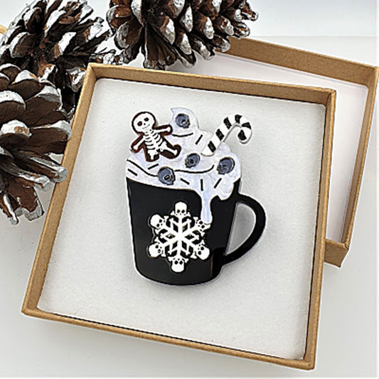 Gingerdead Latte Brooch by Cherryloco