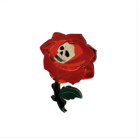 Gothic Rose Brooch by Cherryloco