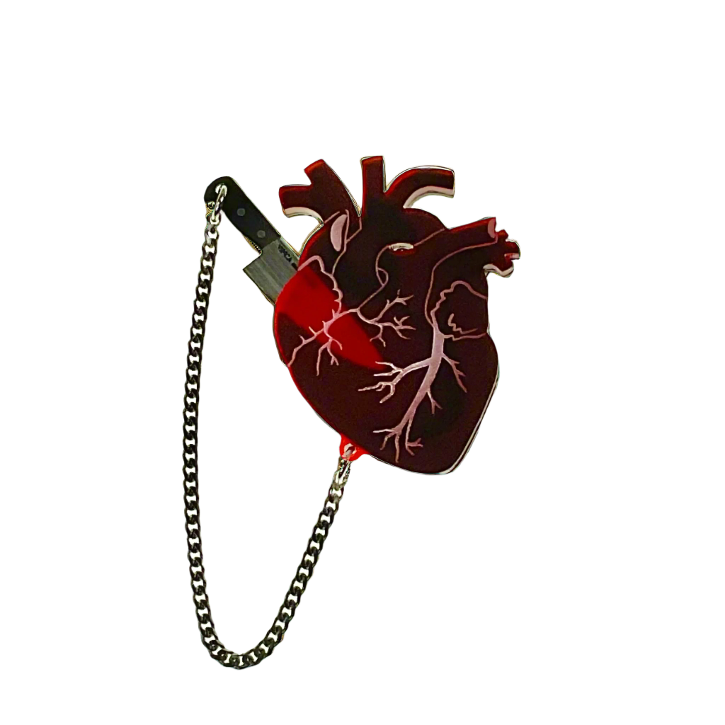 Heart of Aghast Brooch - Drop Dead Red