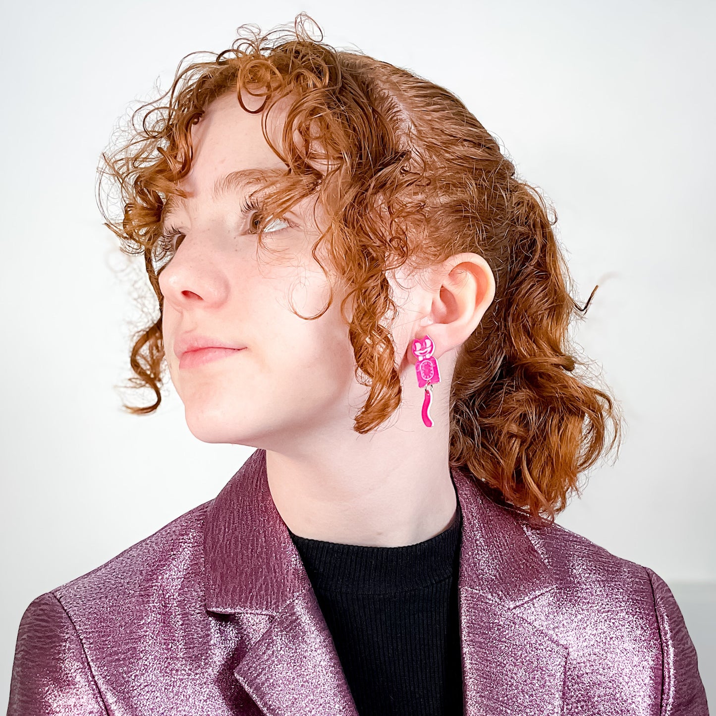 Kitten CLAW-K Officially Licensed Kit-Cat Klock® Earrings in Pink