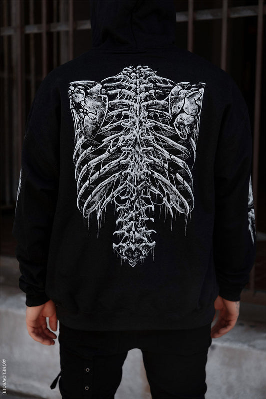 Bleeding Heart Skeleton Hoodie