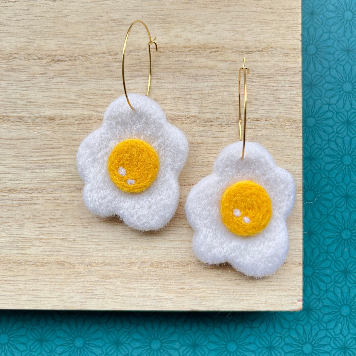 Fried Egg Earrings
