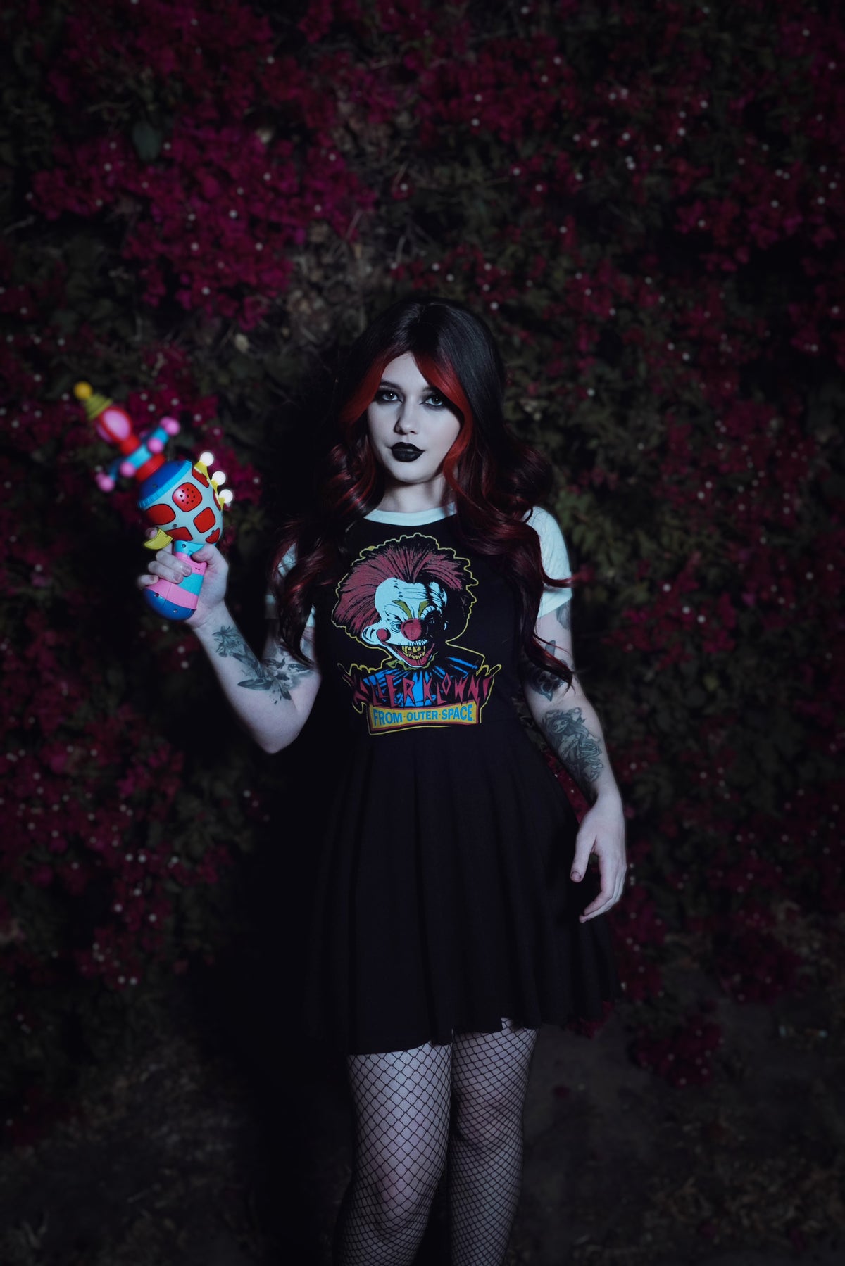 Killer Klowns Space Gun Baby Doll Dress