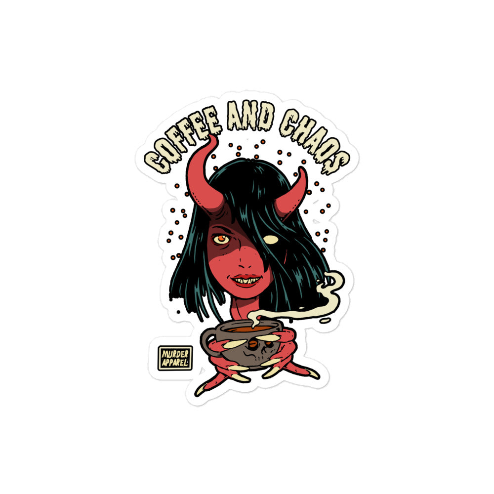 Coffee And Chaos Sticker