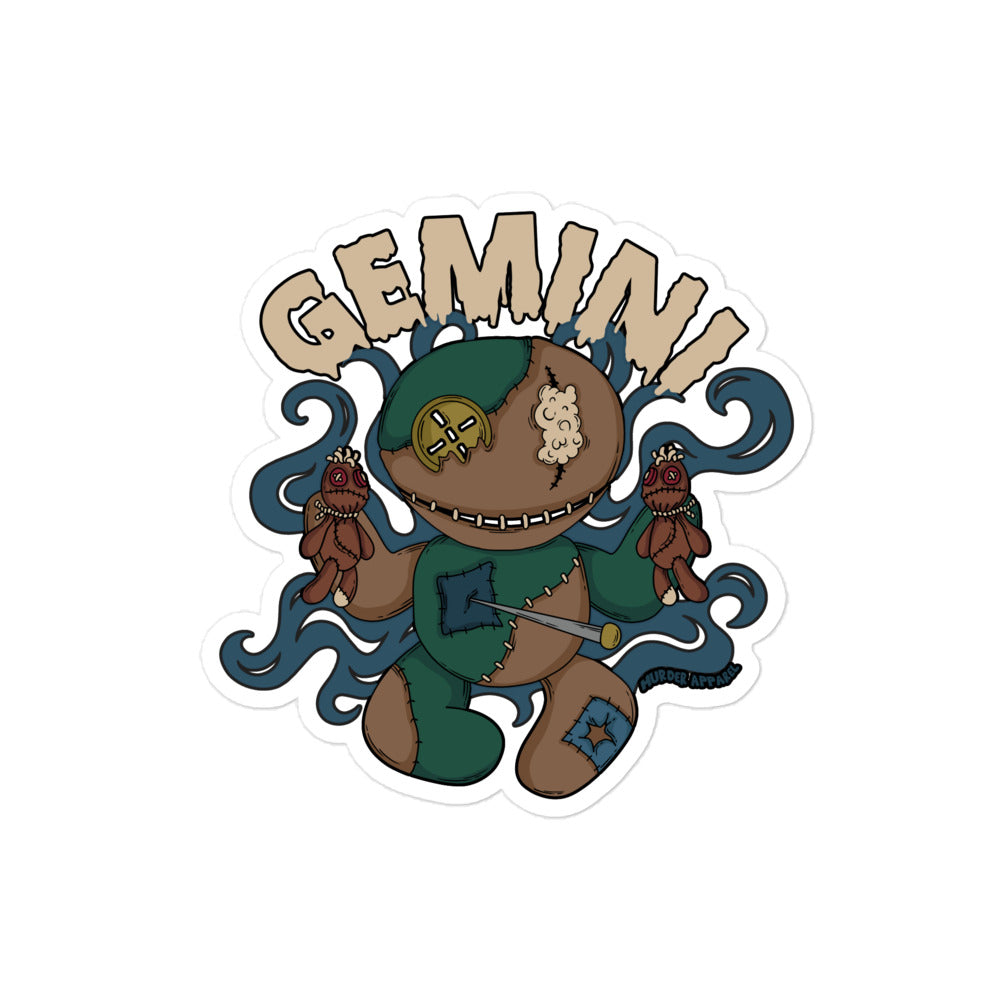 Gemini Voodoo Doll Sticker